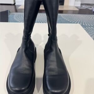 Fendi Black Logo-tape boots